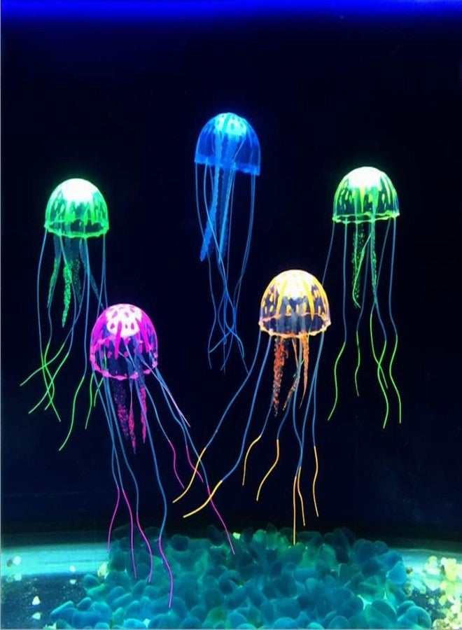 VAYINATO Petzlifeworld Glowing Effect Floating Jellyfish Fish Tank Ornament Decor (1 Pcs, Random Color, Medium) - Realistic Aquarium Decoration for Fresh & Salt Water - Image 3